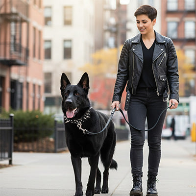 collier chien promenade ville