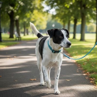 Collier lumineux pour Chien balade en foret