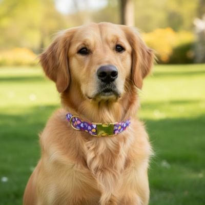 Collier pour chien violet golden promenade