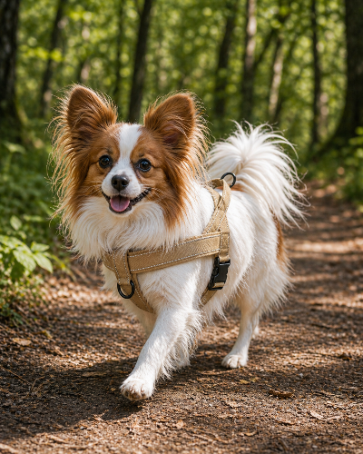 harnais chien anti traction beige foret