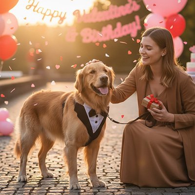Harnais chien pour la fete