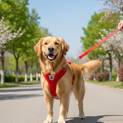 Harnais chien rouge