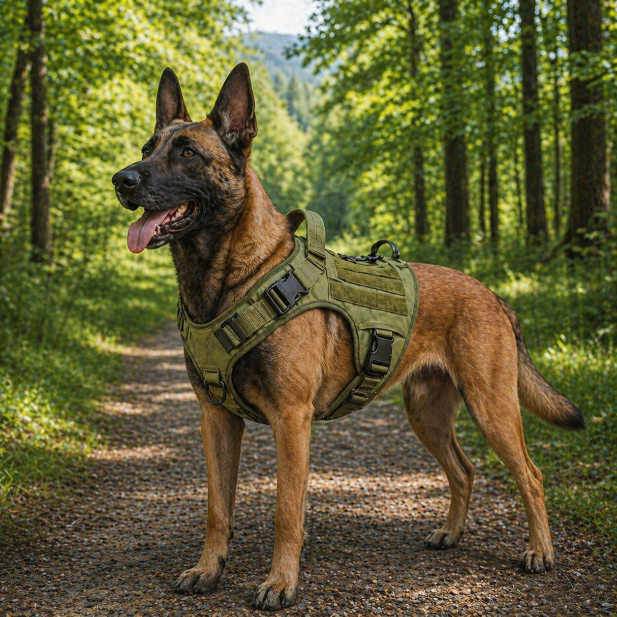 harnais chien malinois foret