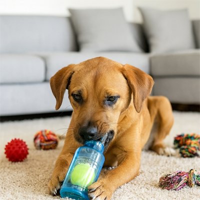 Jouet Chien bouteille balle interieur