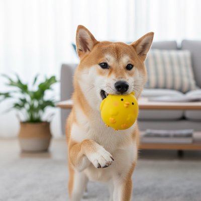 Jouet pour chien​ balle poussin