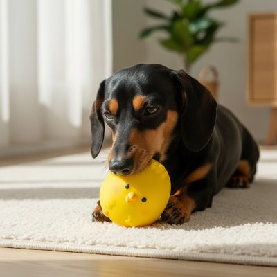 Jouet pour chien​ jaune balle
