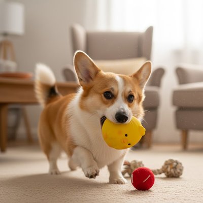 Jouet pour chien​ poussin jaune