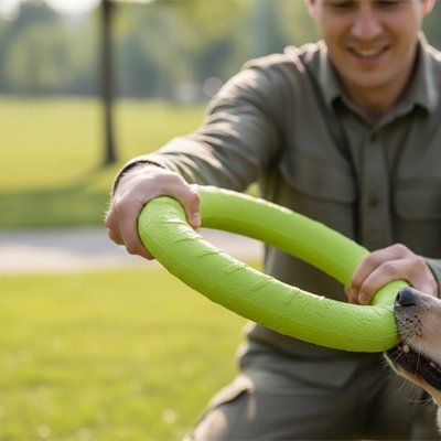 Jouet pour chien vert