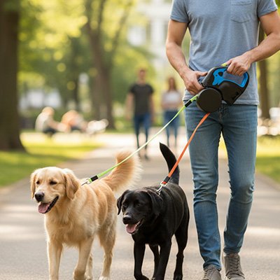 Laisse double pour Chien confort de balade