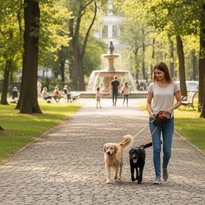 Laisse double pour Chien meilleur confort 