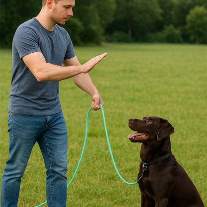 Longe pour chien balade au parc