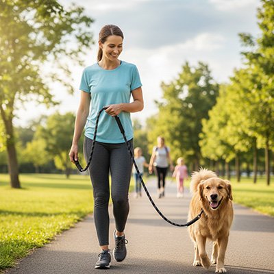 Longe pour chien en balade
