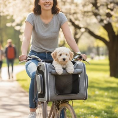 Panier à vélo pour Chien ensemble en promenade