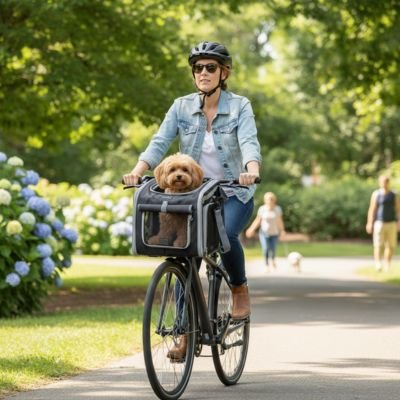 Panier à vélo pour Chien inseparable 