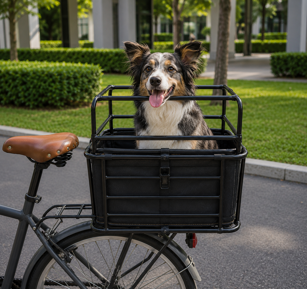 panier velo chien balade securiser