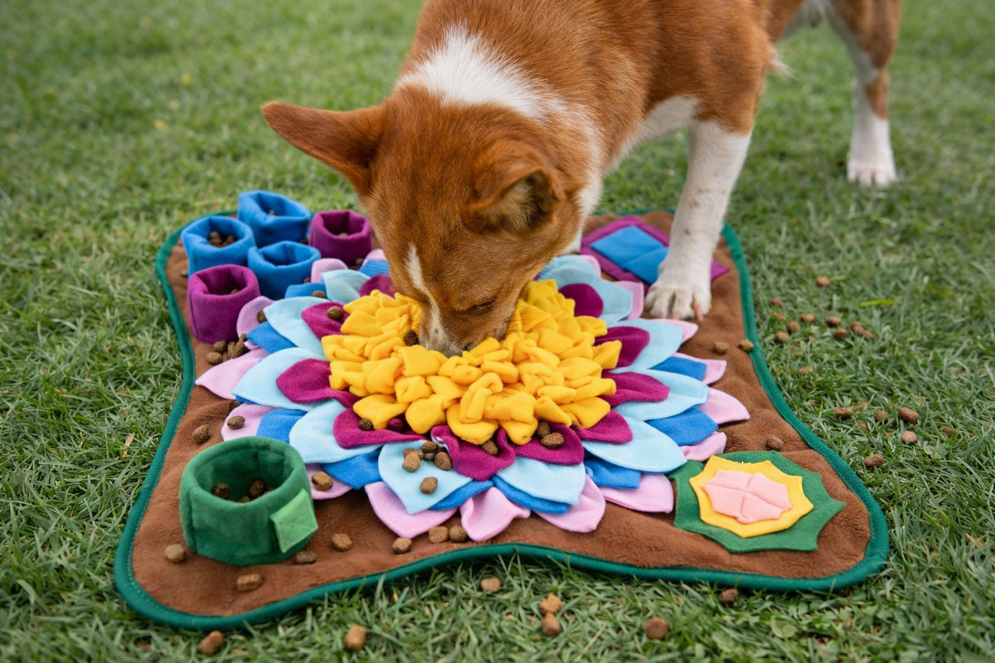tapis de fouille chien marron
