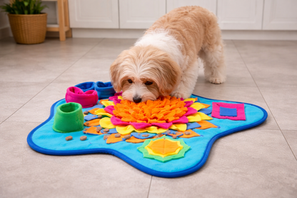 tapis de fouille chien bleu interactif
